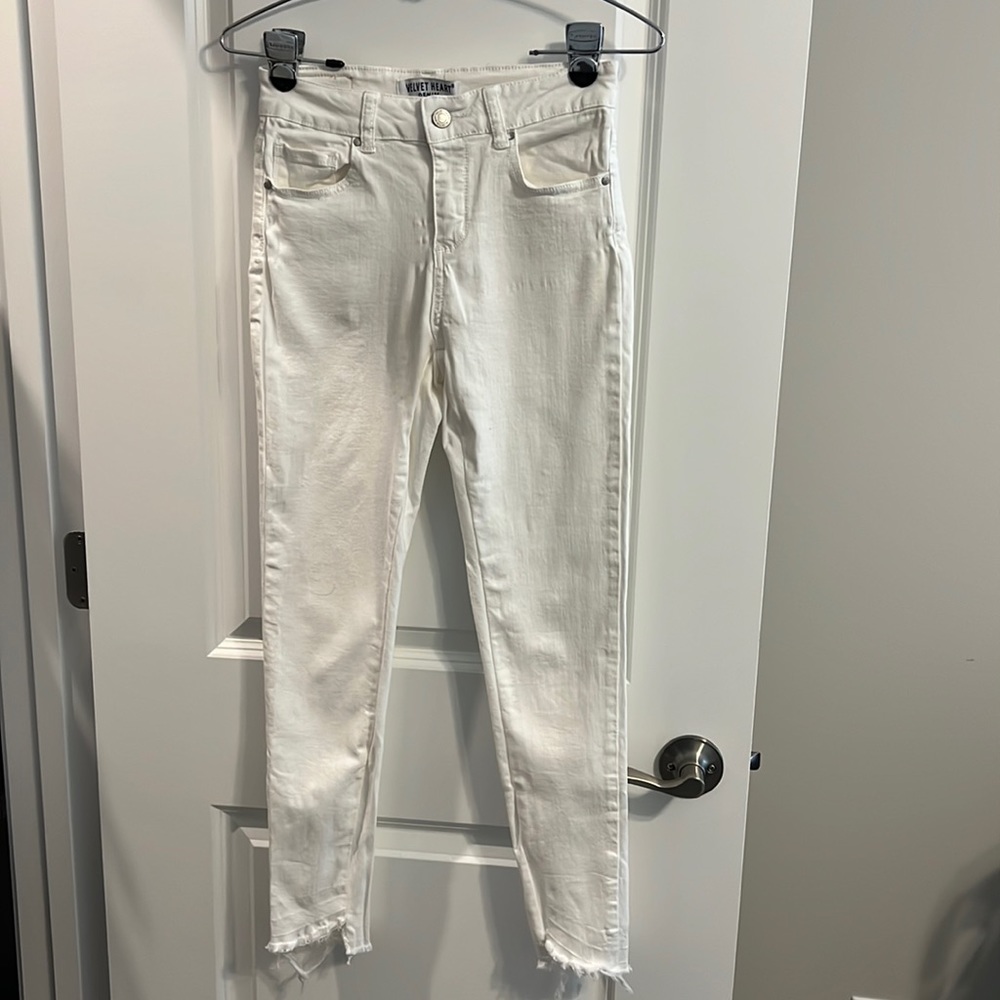 Velvet Heart Denim White Skinny Jeans